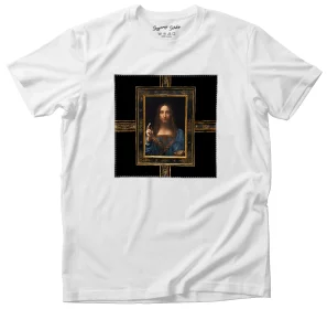 Koszulka z naszywką Zbawiciel świata Leonardo da Vinci