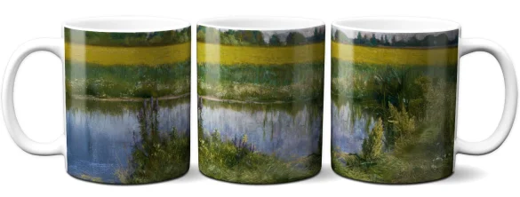 Kubek Pole łubinu Władysław Podkowiński