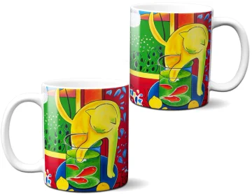 Kubek Kot ze złotą rybką Henri Matisse