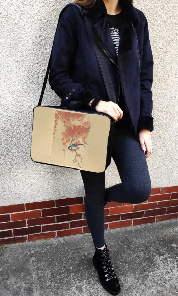 Torba na ramię Sikora bogatka na gałęzi paulowni Ohara Koson