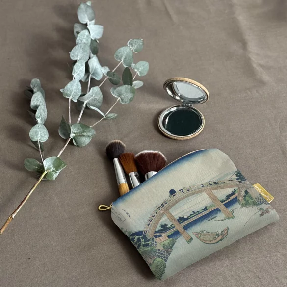 Kosmetyczka mini Pod mostem Mannen w Fukagawa Katsushika Hokusai