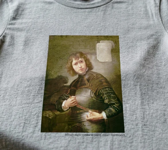 Bluzka damska Młody mężczyzna w złotej zbroi Rembrandt