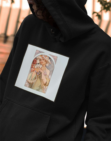 Bluza z naszywką Kwiat Alfons Mucha