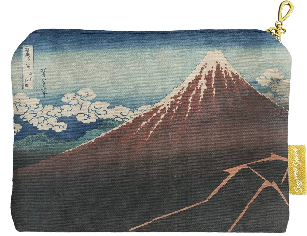 Kosmetyczka mini Ulewa pod szczytem Katsushika Hokusai