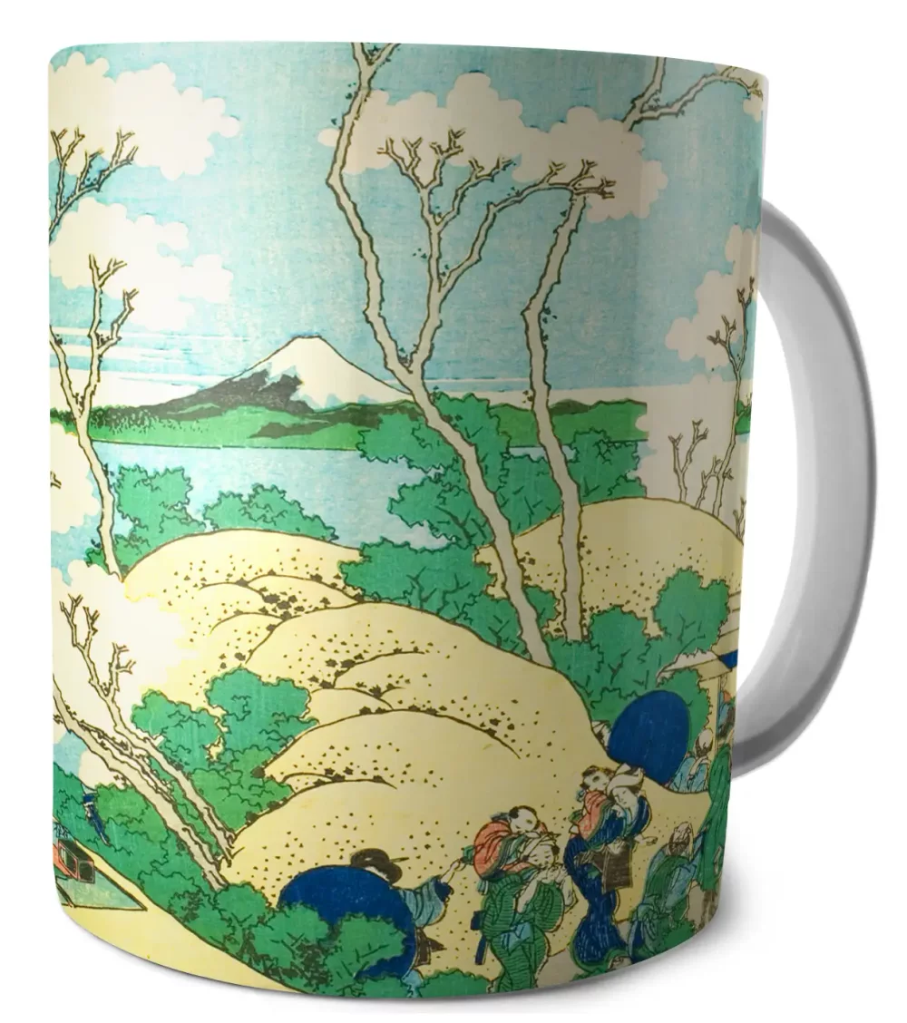 Kubek Wzgórze Goten w Shinagawa nad Tokaido Katsushika Hokusai
