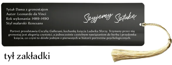 Zakładka do książki Dama z gronostajem Leonardo da Vinci