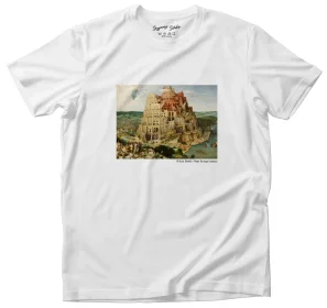 Koszulka z nadrukiem Wieża Babel Pieter Bruegel starszy
