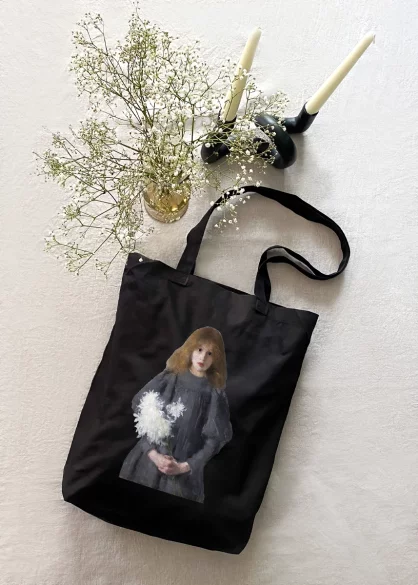 Torba bawełniana Dziewczyna z chryzantemami Olga Boznańska