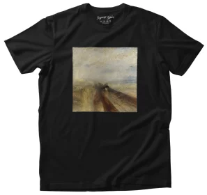 Koszulka z naszywką Deszcz, para i prędkość - Wielka Zachodnia Kolej William Turner