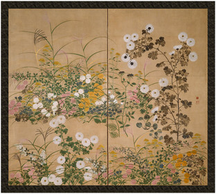 Naszywka Ważne rośliny kwitnące jesienią Ogata Korin