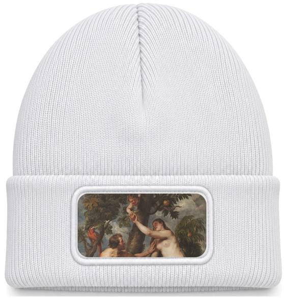 Czapka zimowa Adam i Ewa Peter Paul Rubens – biała