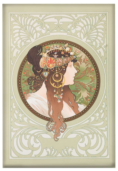 Magnes Bizantyjskie głowy: brunetka Alfons Mucha