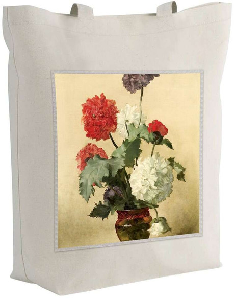 Torba z naszywką Peonie Anna Bilińska-Bohdanowiczowa