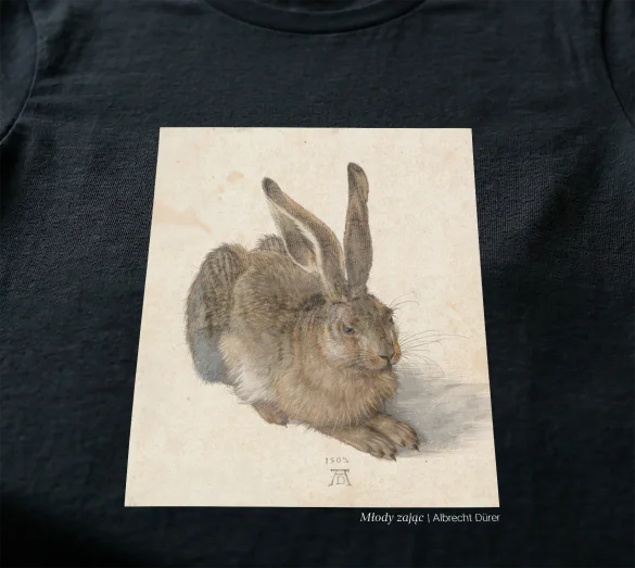 Koszulka z nadrukiem Młody zając Albrecht Dürer