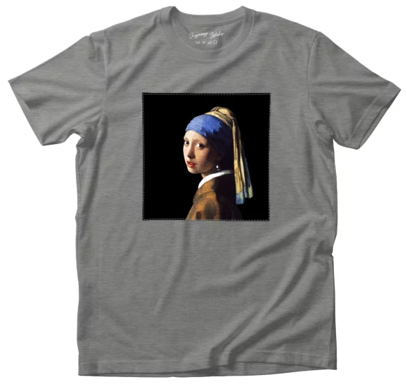 Koszulka z naszywką Dziewczyna z perłą Jan Vermeer