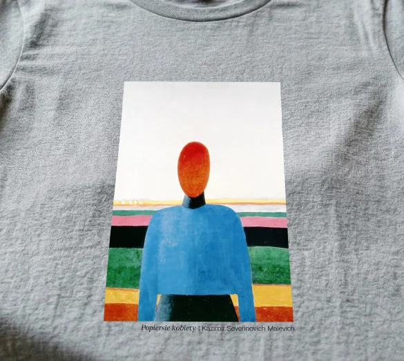 Koszulka z nadrukiem Popiersie kobiety Kazimir Severinovich Malevich