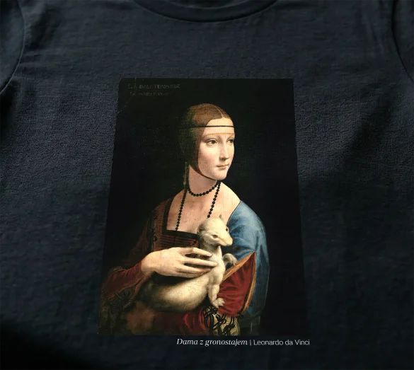 Bluzka damska Dama z gronostajem Leonardo da Vinci