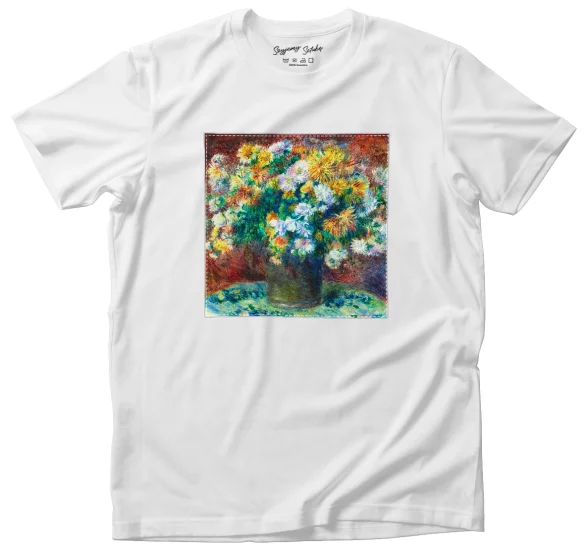 Koszulka z naszywką Chryzantemy Pierre-Auguste Renoir