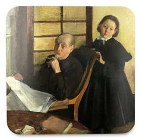 Podkładka pod kubek Henri Degas i jego siostrzenica Lucie Degas Edgar Degas