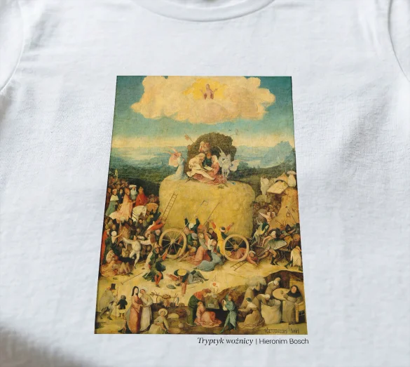 Koszulka z nadrukiem Tryptyk woźnicy Hieronim Bosch