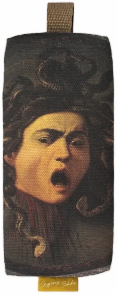 Piórnik szkolny prostokątny Głowa meduzy Caravaggio