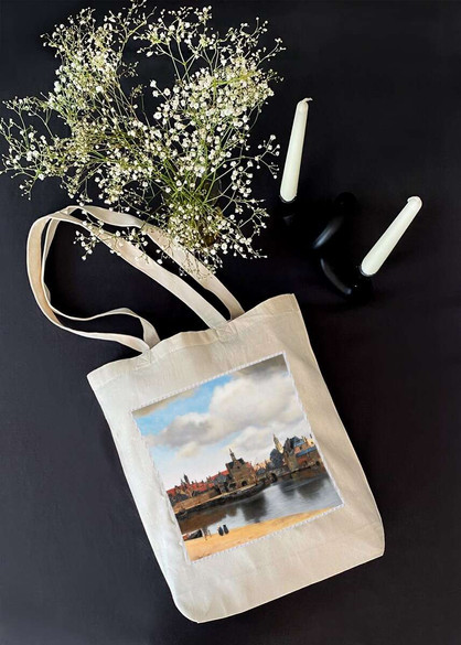 Torba z naszywką Widok Delf Jan Vermeer