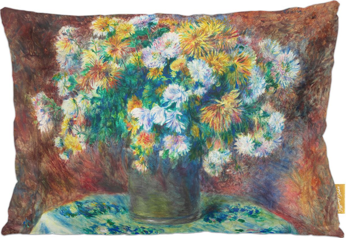 Poduszka dekoracyjna na prezent z obrazem Chryzantemy Pierre-Auguste Renoir Szyjemy Sztukę