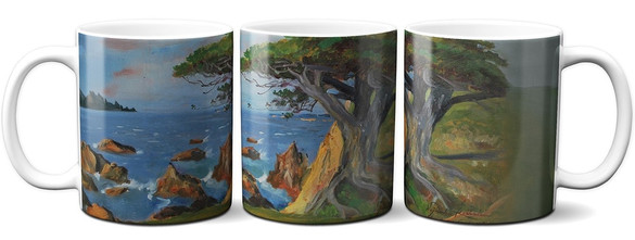 Kubek Pejzaż z Monterey Wojciech Kossak