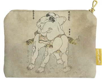 Kosmetyczka mini Zapaśnicy sumo Uzugafuchi Kandayu i Takasaki Ichijuro Katsushika Hokusai