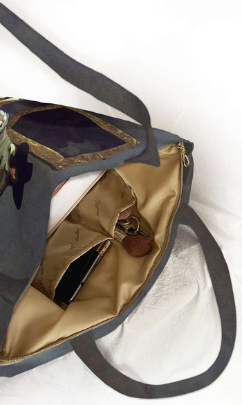 Torba na ramię shopper Kieliszek Wina Jan Vermeer