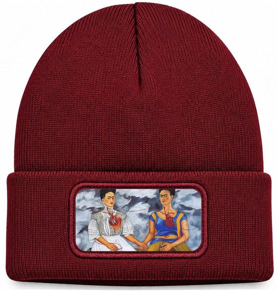 Czapka zimowa Dwie Fridy Frida Kahlo – bordowa