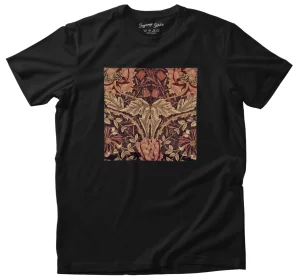 Koszulka z naszywką Tkanina z wiciokrzewem William Morris