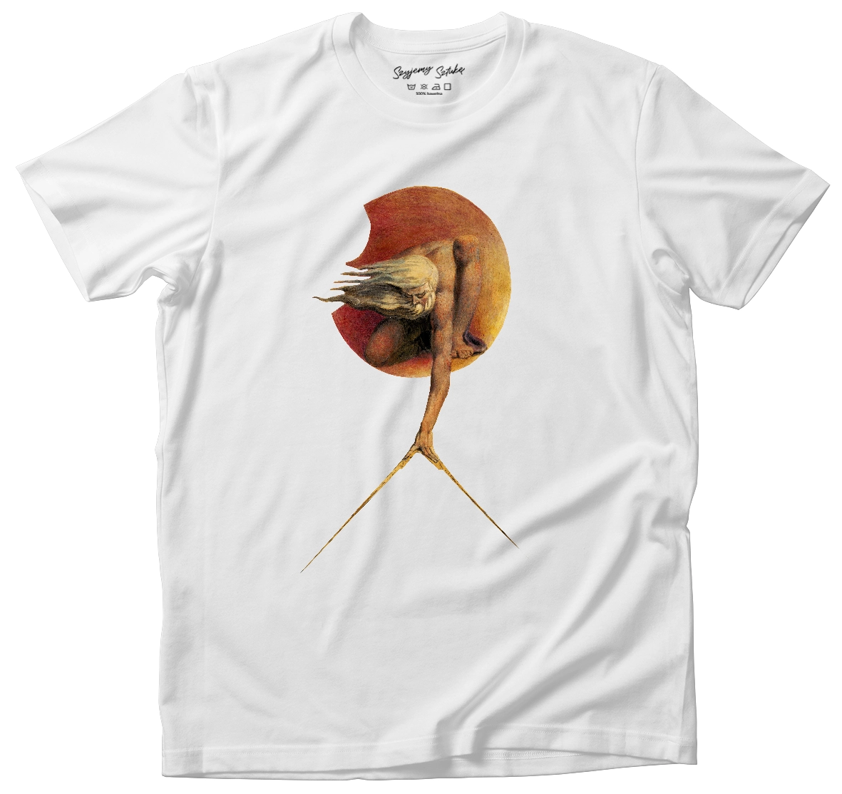 Koszulka Urizen stwarzający świat William Blake– koszulka z nadrukiem obrazu, t-shirt ze sztuką