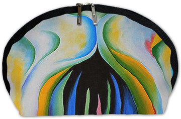 Kosmetyczka Szare linie z czarnym, niebieskim i żółtym Georgia O’Keeffe