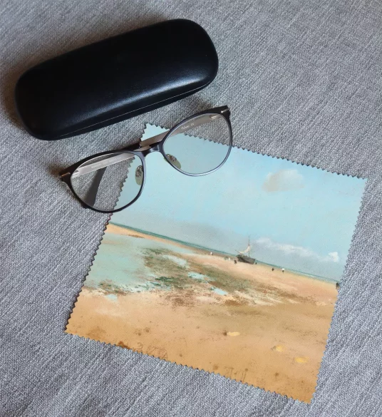 Ściereczka do okularów Plaża podczas odpływu (ujście rzeki) Edgar Degas