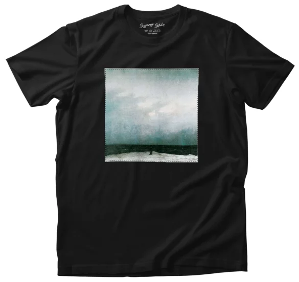 Koszulka z naszywką Mnich na brzegu morza Caspar David Friedrich