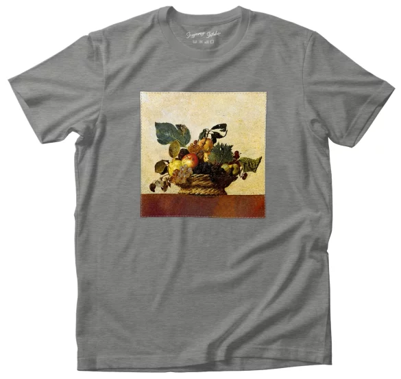 Koszulka z naszywką Kosz z owocami Caravaggio