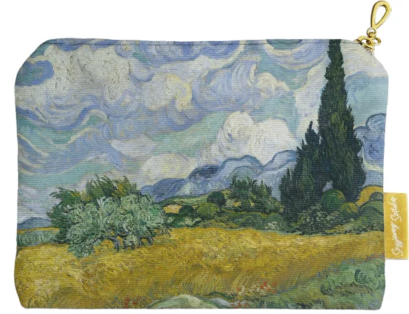 Kosmetyczka mini Pole pszenicy z cyprysami Vincent Van Gogh