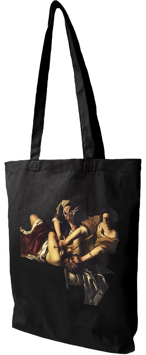 Torba bawełniana Judyta odcinająca głowę Holofernesowi Artemisia Gentileschi, Czarna