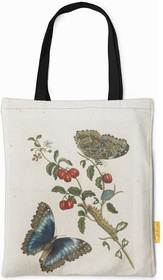 Torba na ramię Great Blue Butterflies and Red Fruits Maria Sibylla Merian
