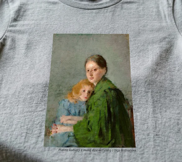 Bluzka damska Portret kobiety z małą dziewczynką (Matka z dzieckiem) Olga Boznańska
