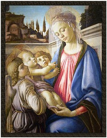 Naszywka Madonna, dziecko i 2 anioły Sandro Botticelli