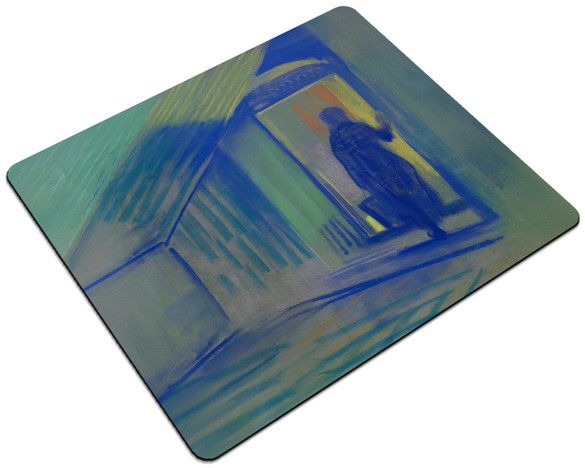 Podkładka Alte Frau beim Betreten von Schloss Pretzfeld (Stara kobieta wchodząca do zamku Pretzfeld) Curt Herrmann 24x19cm