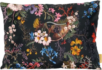 Poduszka Kwiaty i koralowce na czarnym tle William Kilburn 60x40 cm