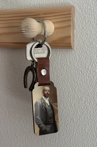 Brelok Autoportret z paletą Jacek Malczewski