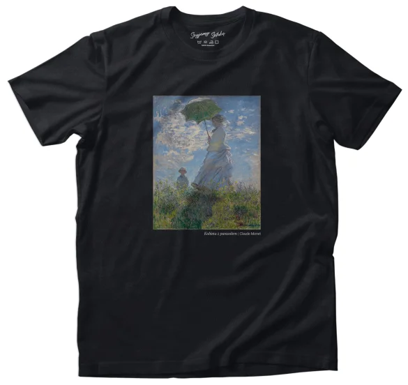 Koszulka z nadrukiem Kobieta z parasolem Claude Monet