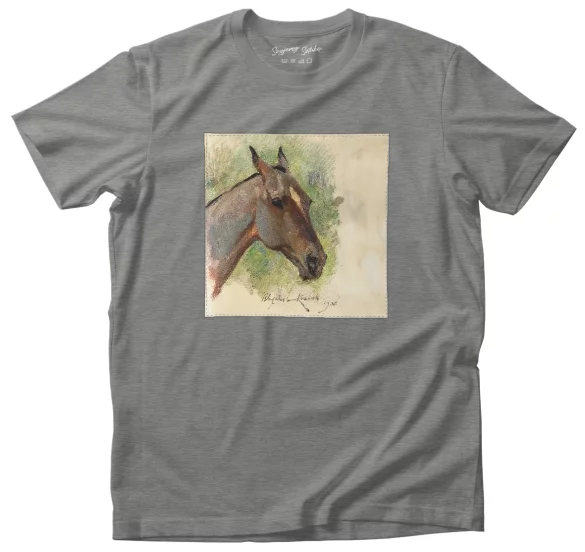 Koszulka z naszywką Głowa gniadego konia Wojciech Kossak