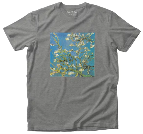 Koszulka z naszywką Kwitnący migdałowiec Vincent Van Gogh