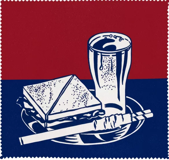 Ściereczka do okularów Sandwich and soda Roy Lichtenstein