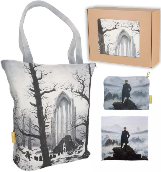 Zestaw prezentowy Caspar David Friedrich Torba + Kosmetyczka + Ściereczka
